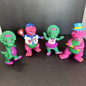 2 Barney 2 Baby Bop Vintage 1990s PVC Figure Toy Doll Lyons Group 5"